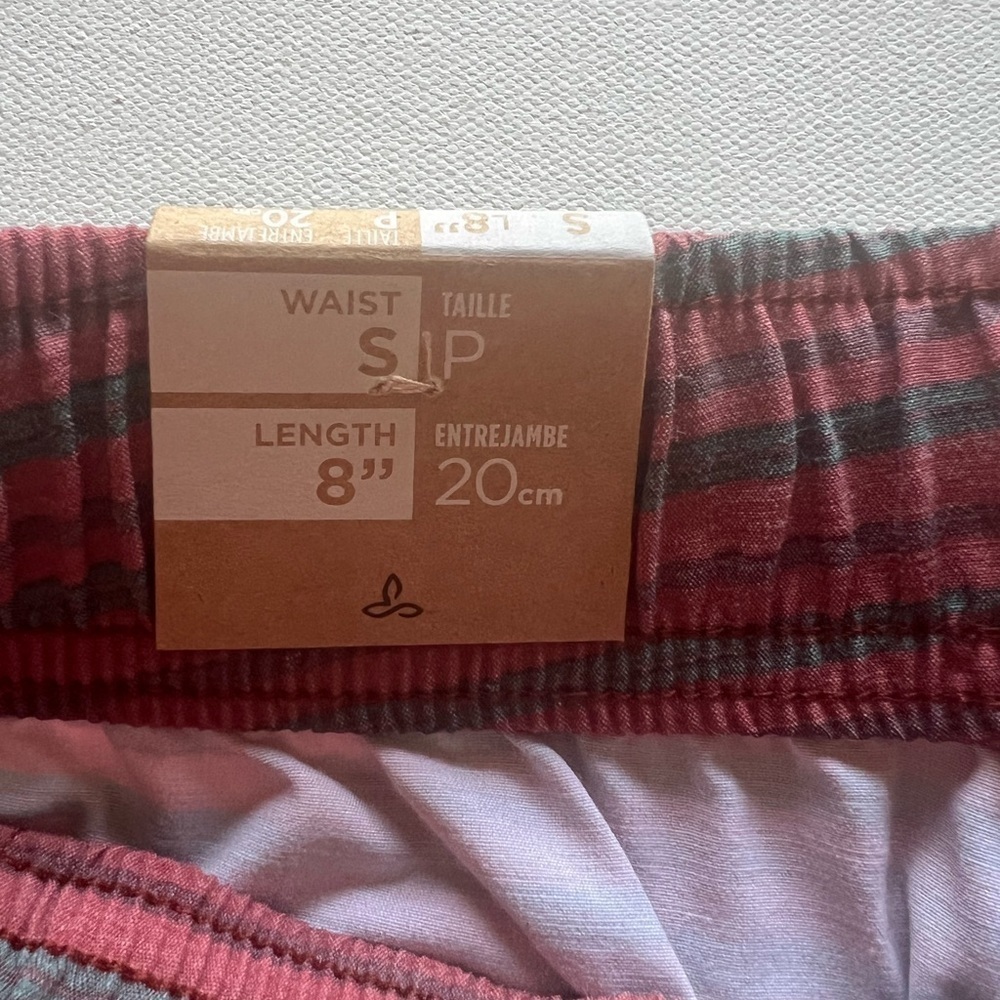 NWT Prana Men's Metric E-Waist Short Size Small Color Rust Stripe No Liner!!‎ - Picture 5 of 7
